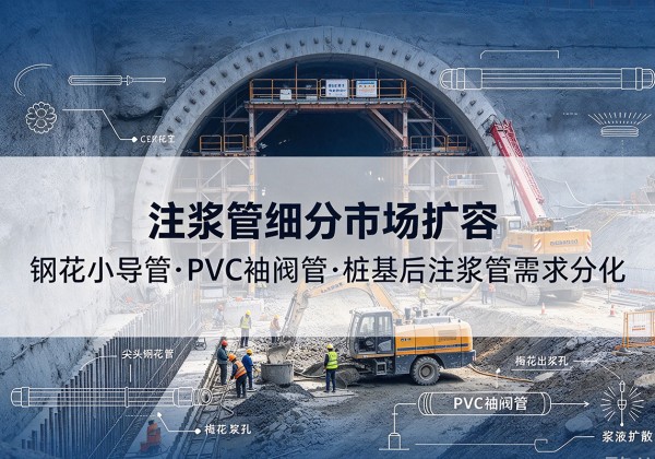 碑林注浆管细分市场扩容，隧道钢花小导管、PVC 袖阀管、桩基后注浆管需求分化